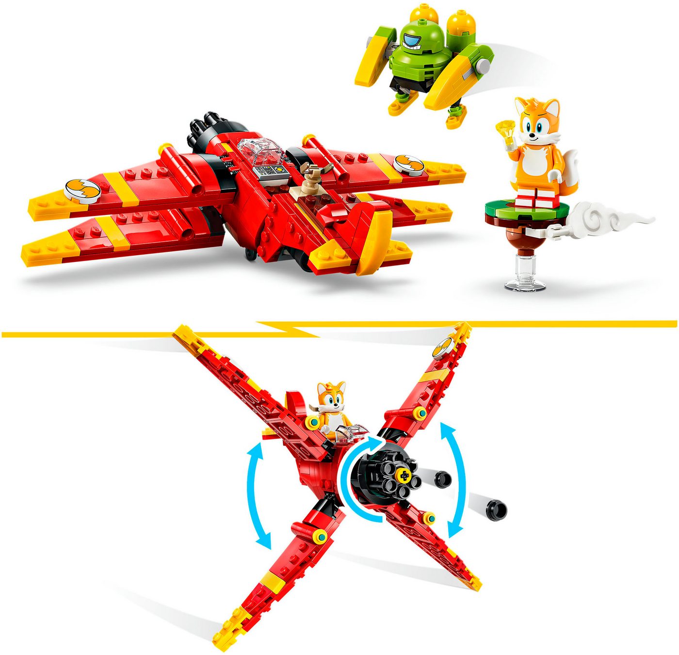 LEGO® Tails' Tornado-1 (77119), LEGO Sonic Konstruktionsspielsteine, (310 St), Made in Europe – Bild 4 von 5