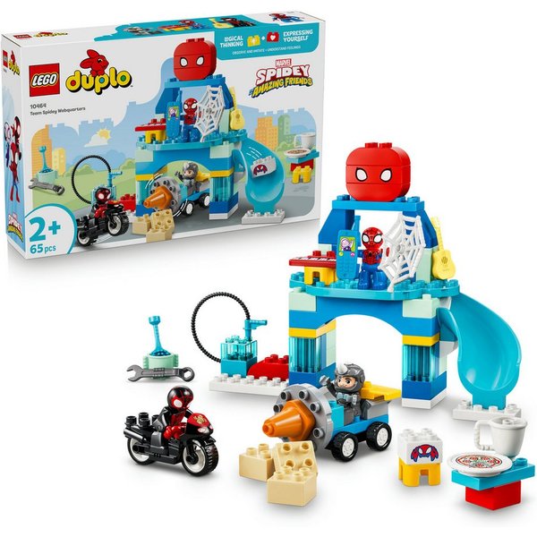 LEGO® Team Spideys Hauptquartier (10464), LEGO DUPLO Disney Konstruktionsspielsteine, (65 St), Made in Europe