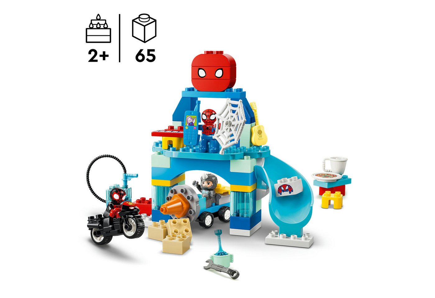 LEGO® Team Spideys Hauptquartier (10464), LEGO DUPLO Disney Konstruktionsspielsteine, (65 St), Made in Europe – Bild 3 von 5
