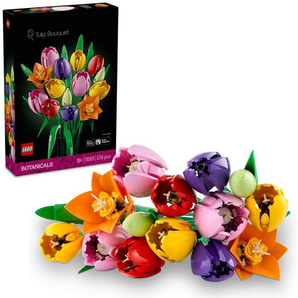 LEGO® Tulpenstrauß (11501), LEGO Botanicals Konstruktionsspielsteine, (576 St), Made in Europe