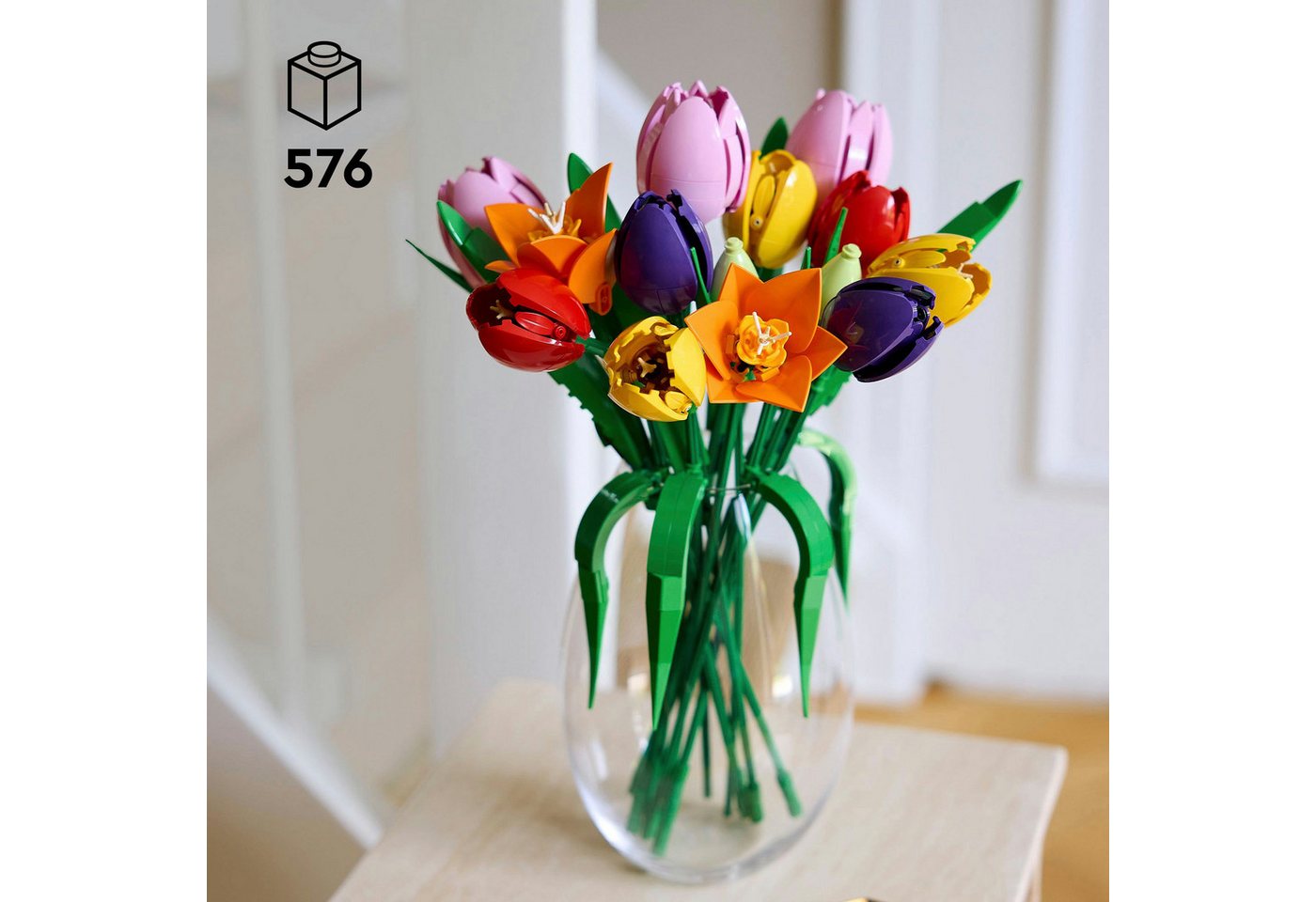 LEGO® Tulpenstrauß (11501), LEGO Botanicals Konstruktionsspielsteine, (576 St), Made in Europe – Bild 3 von 5