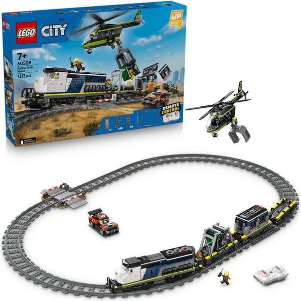 LEGO® Überfall auf den Polizeizug (60508), LEGO City Konstruktionsspielsteine, (1313 St)