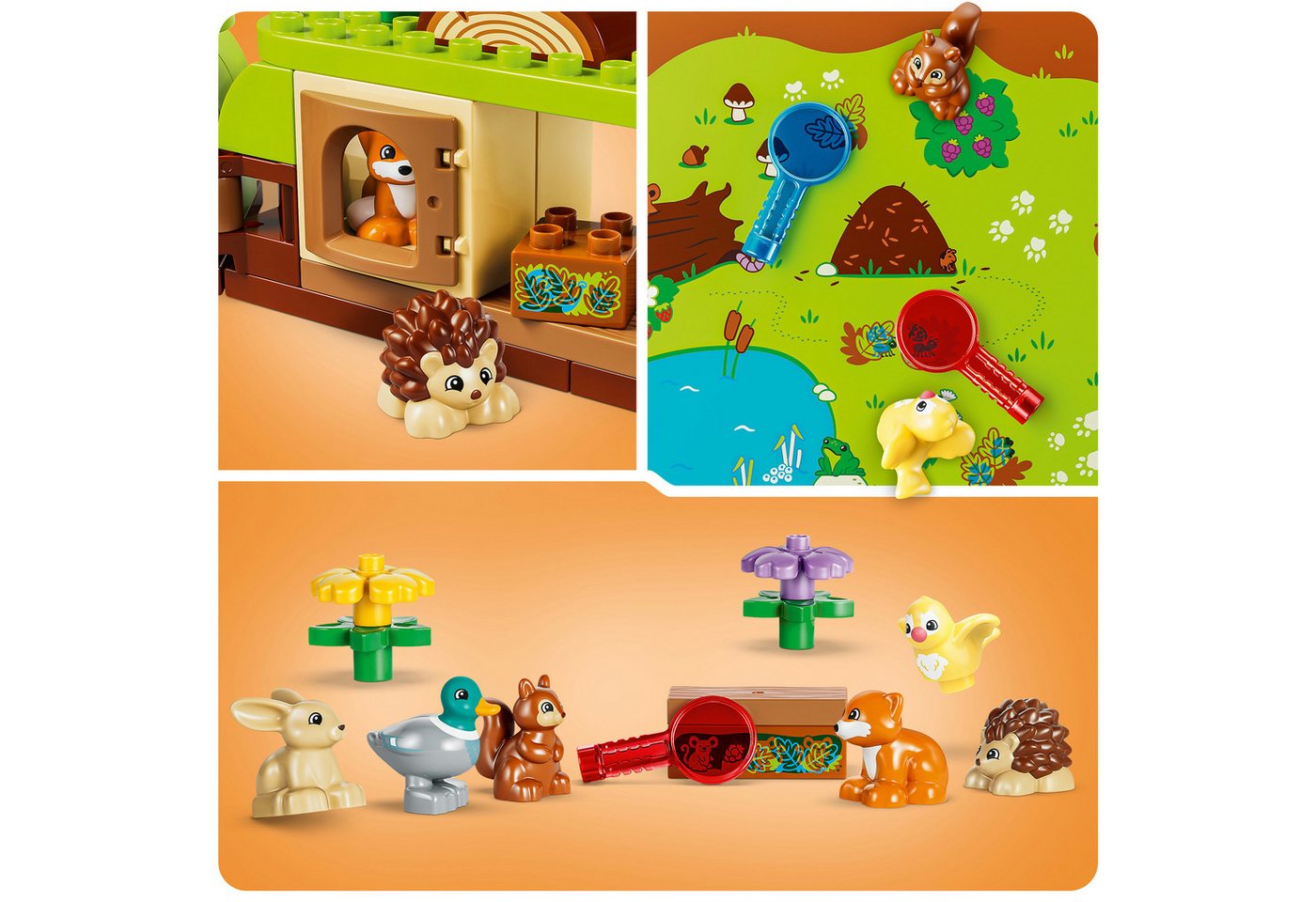 LEGO® Wald mit wilden Tieren (10480), LEGO DUPLO Town Konstruktionsspielsteine, (131 St), Made in Europe – Bild 5 von 5