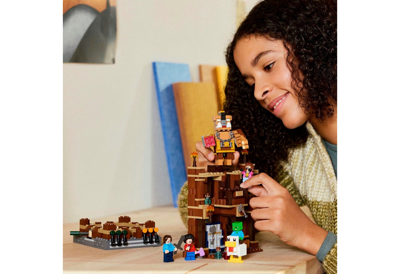 LEGO® Waldanwesen mit Boxring (21272), LEGO Minecraft Konstruktionsspielsteine, (491 St), Made in Europe – Bild 2 von 5