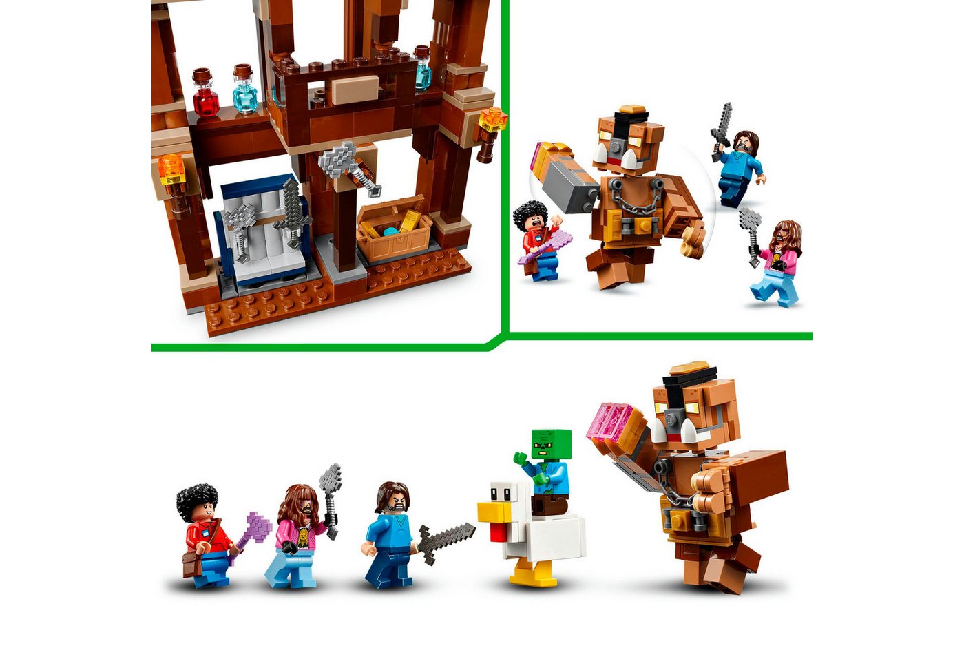LEGO® Waldanwesen mit Boxring (21272), LEGO Minecraft Konstruktionsspielsteine, (491 St), Made in Europe – Bild 5 von 5