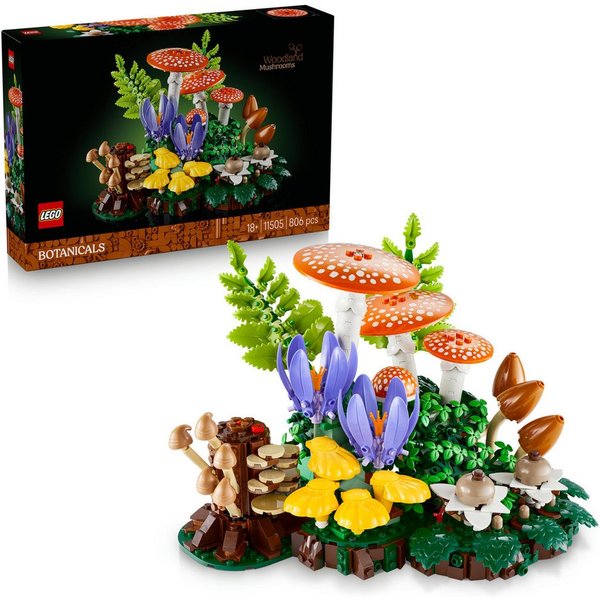 LEGO® Waldpilze (11505), LEGO Botanicals Konstruktionsspielsteine, (806 St), Made in Europe