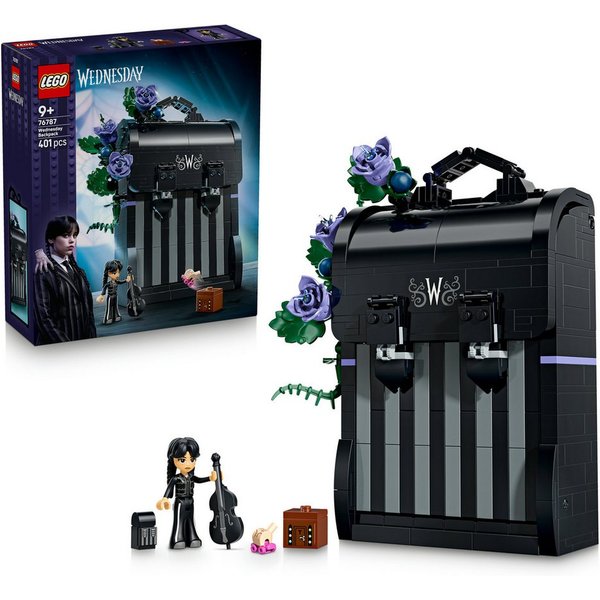 LEGO® Wednesdays Rucksack (76787), LEGO Wednesday Konstruktionsspielsteine, (401 St), Made in Europe