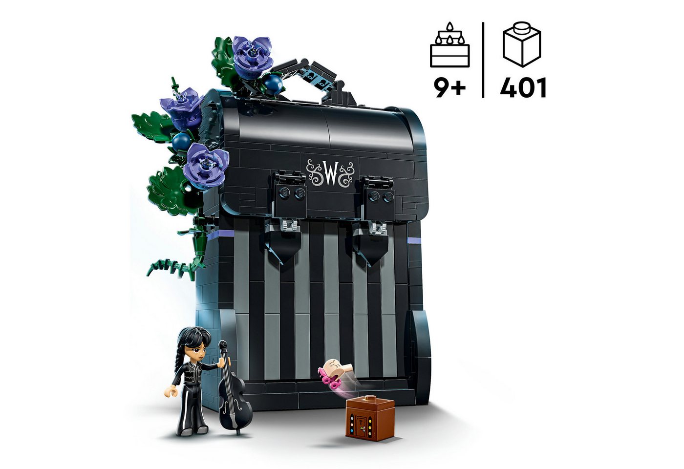 LEGO® Wednesdays Rucksack (76787), LEGO Wednesday Konstruktionsspielsteine, (401 St), Made in Europe – Bild 3 von 5