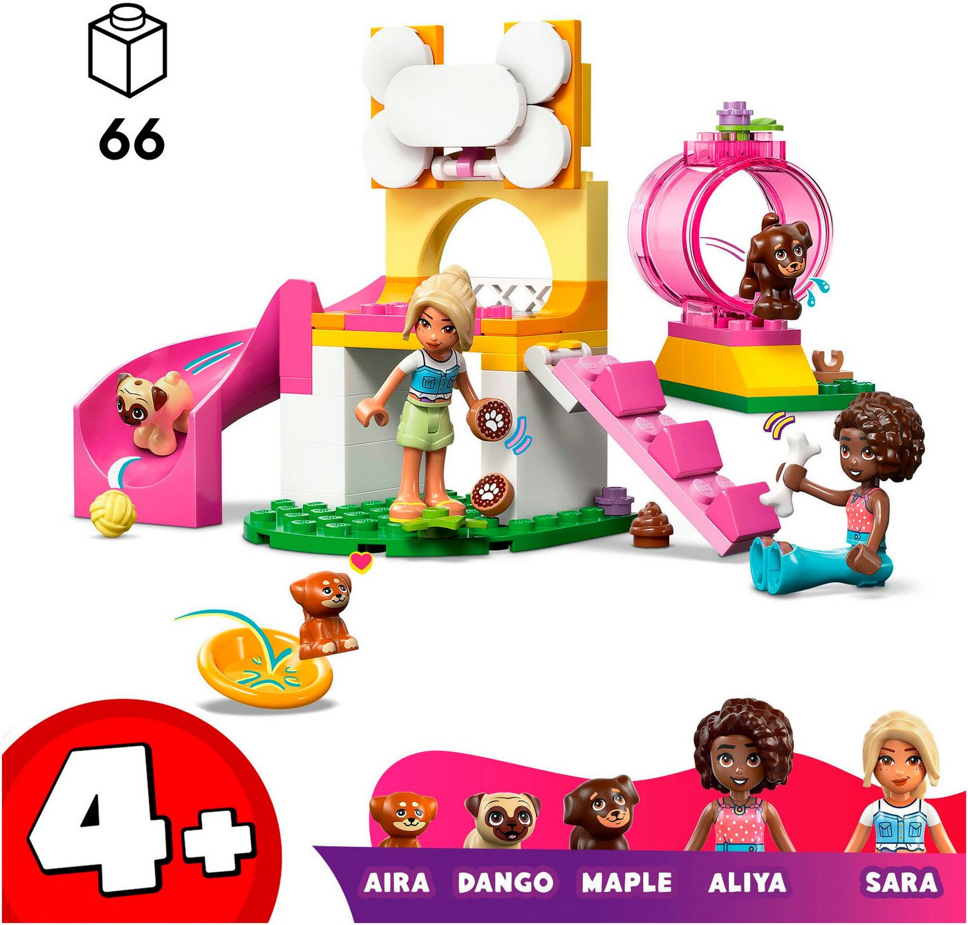 LEGO® Welpenspielplatz (42665), LEGO Friends Konstruktionsspielsteine, (66 St), Made in Europe – Bild 3 von 5