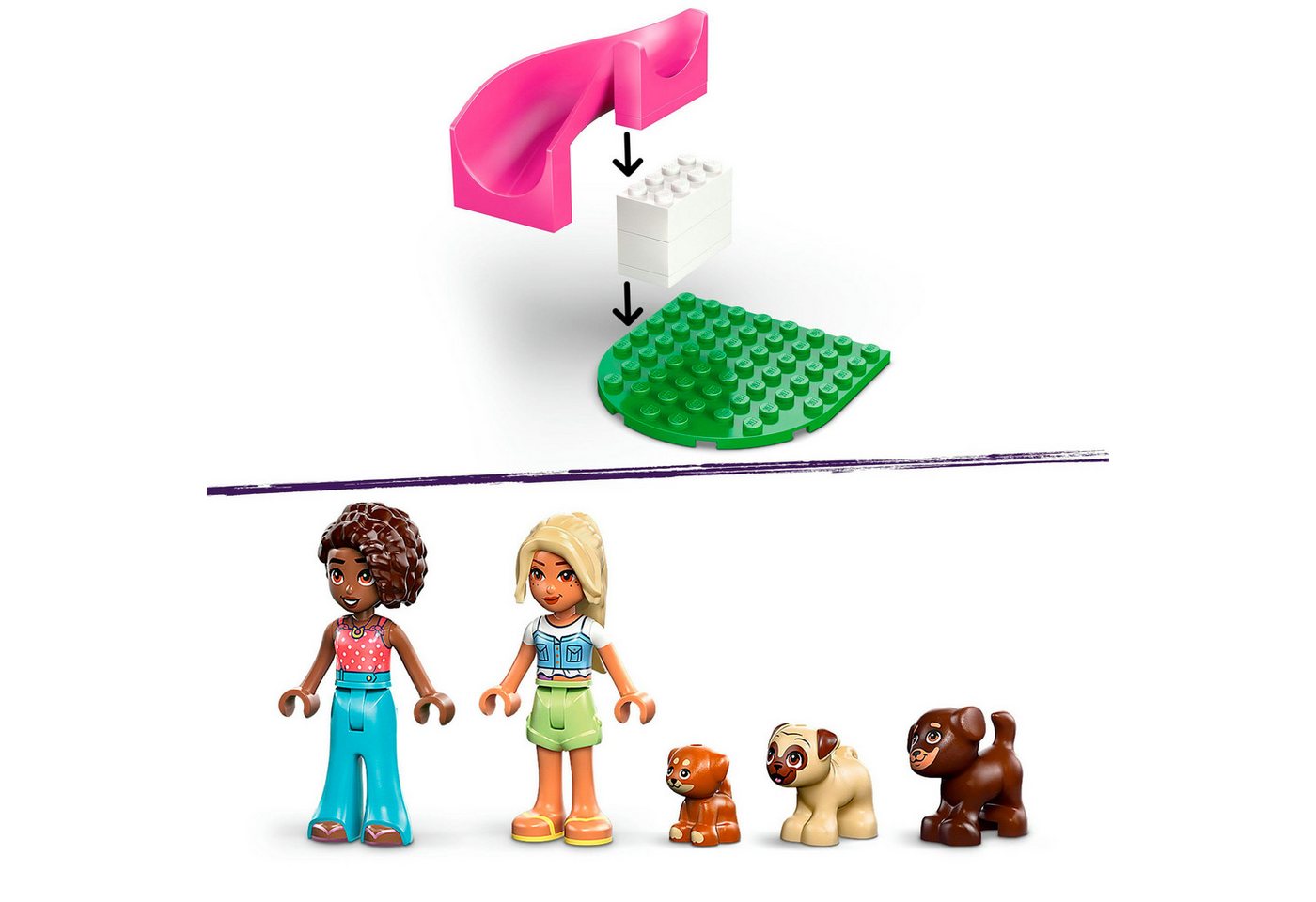 LEGO® Welpenspielplatz (42665), LEGO Friends Konstruktionsspielsteine, (66 St), Made in Europe – Bild 5 von 5