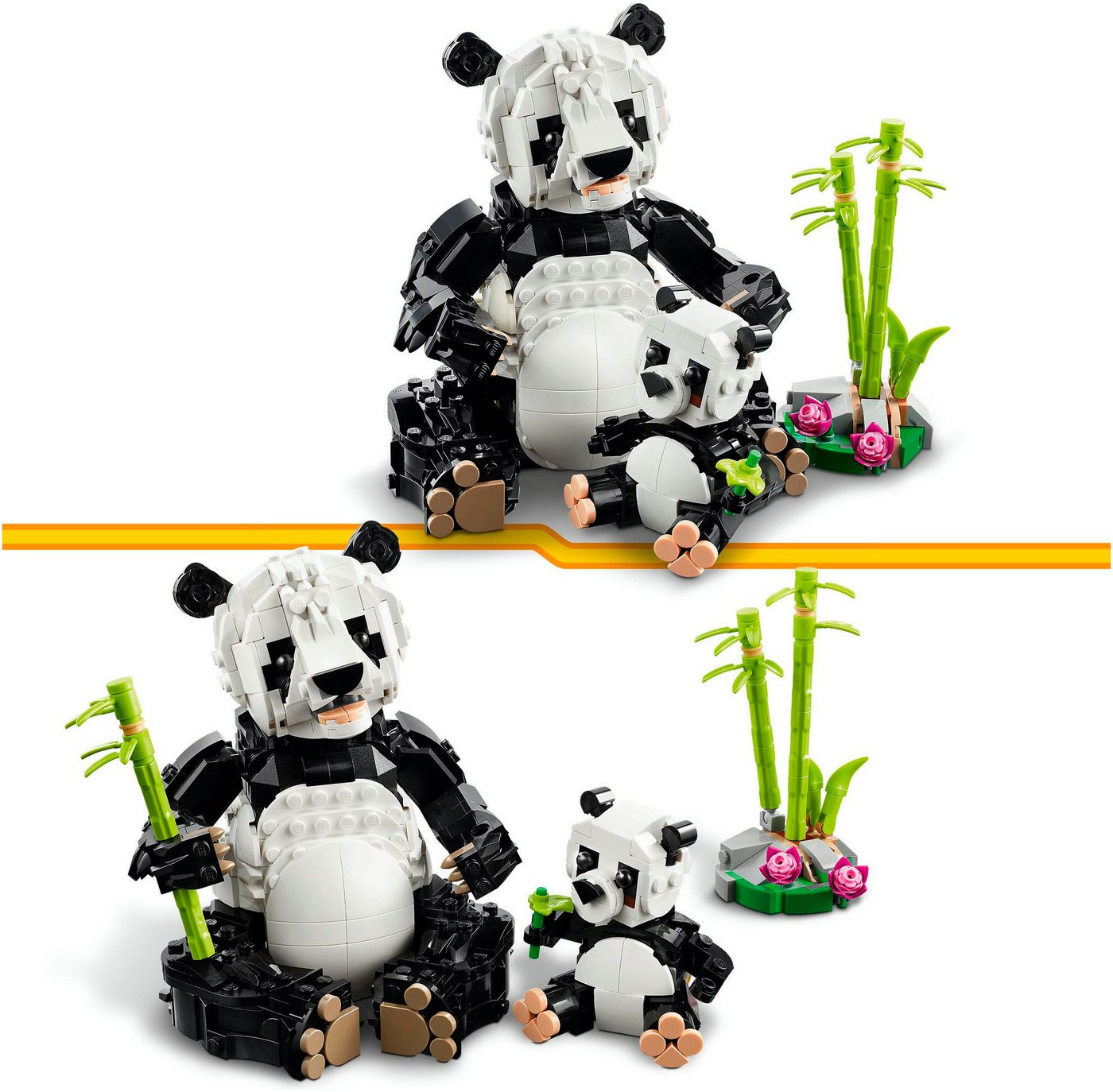 LEGO® Wilde Tiere: Pandafamilie (31165), LEGO Creator Konstruktionsspielsteine, (626 St), Made in Europe – Bild 4 von 5