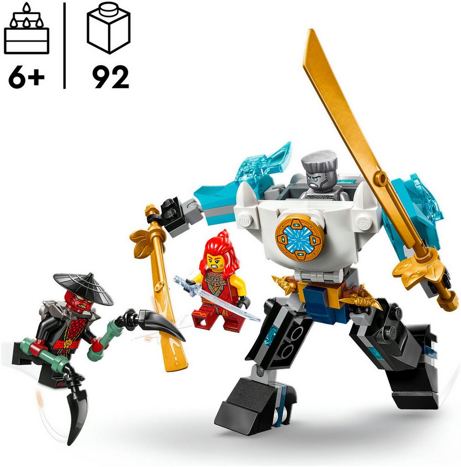 LEGO® Zanes Action-Mech (71827), LEGO Ninjago Konstruktionsspielsteine, (92 St), Made in Europe – Bild 3 von 5