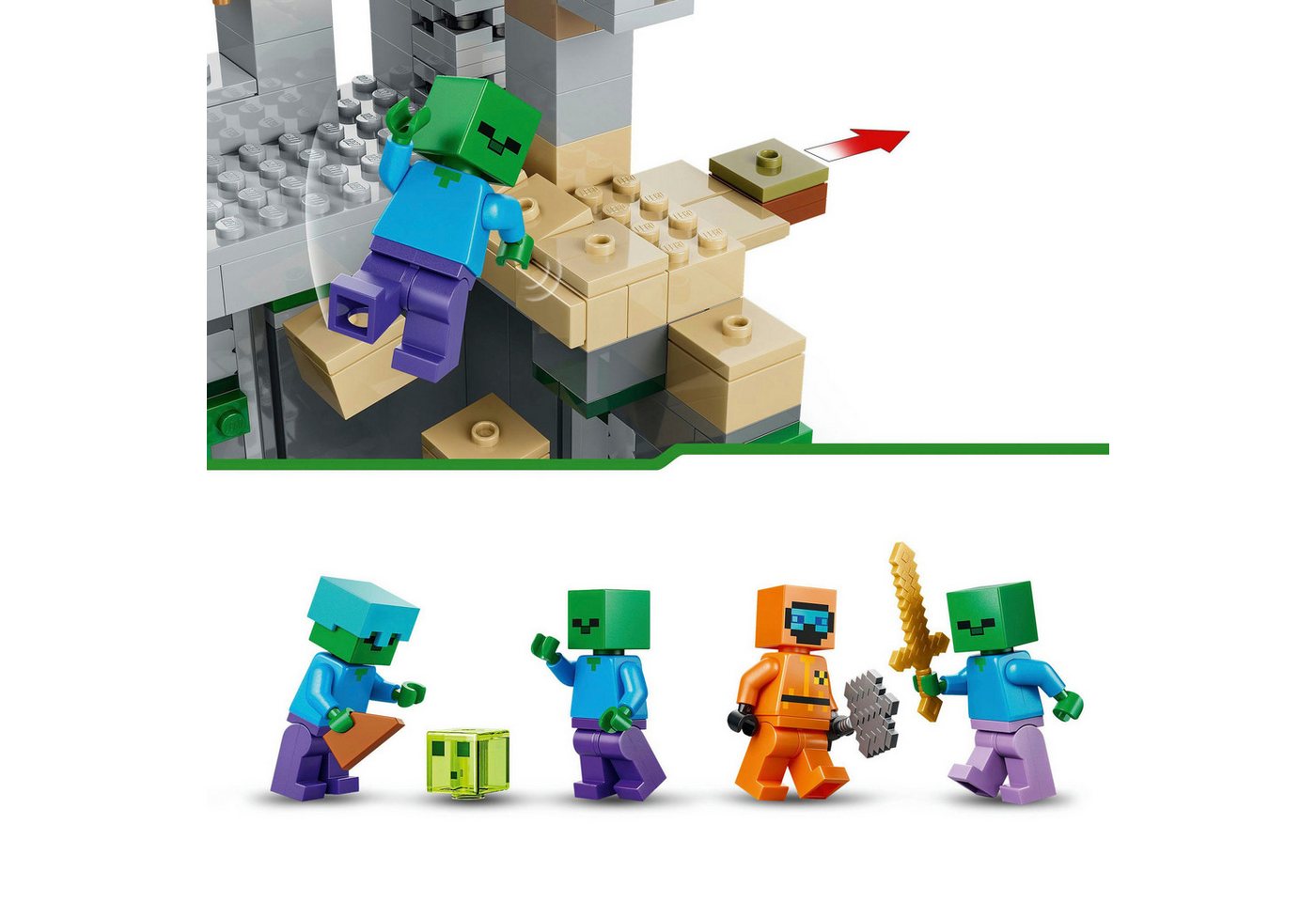 LEGO® Zombieverlies (21587), LEGO Minecraft Konstruktionsspielsteine, (284 St), Made in Europe – Bild 5 von 5
