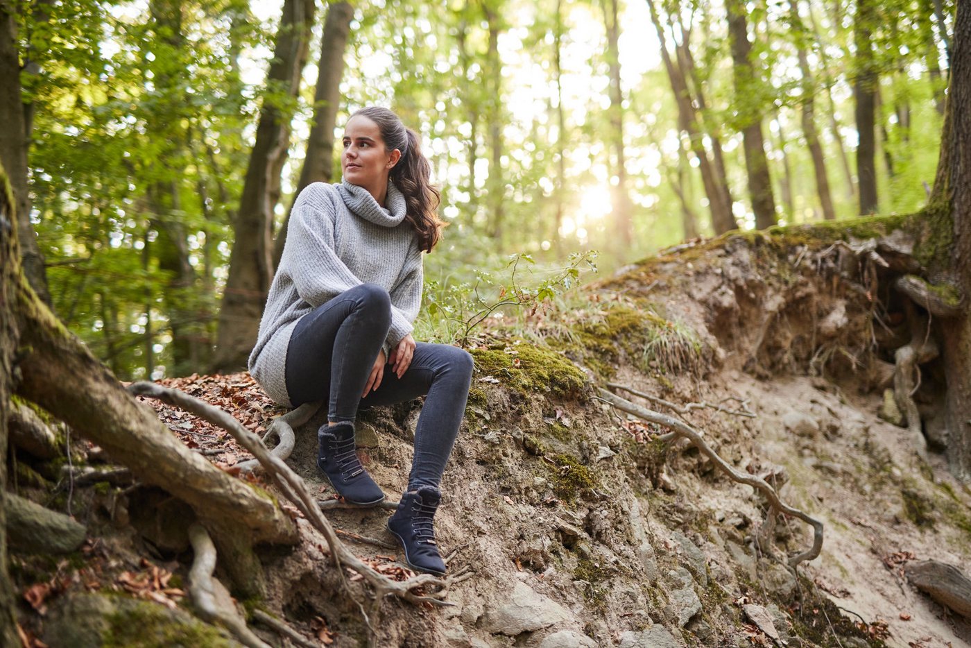 Leguano KOSMO Barfußschuh, Bequemschuh, Schnürboots mit einzigartiger Halbkugel-Laufsohle – Bild 3 von 5