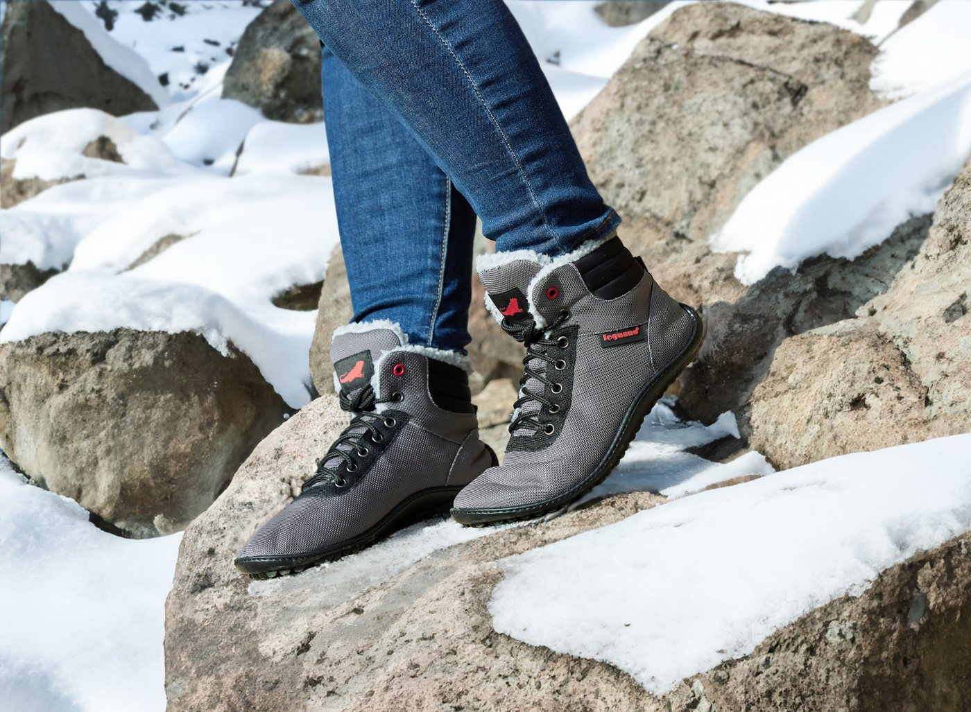 Leguano KOSMO Barfußschuh, Bequemschuh, Schnürboots mit einzigartiger Halbkugel-Laufsohle – Bild 3 von 5