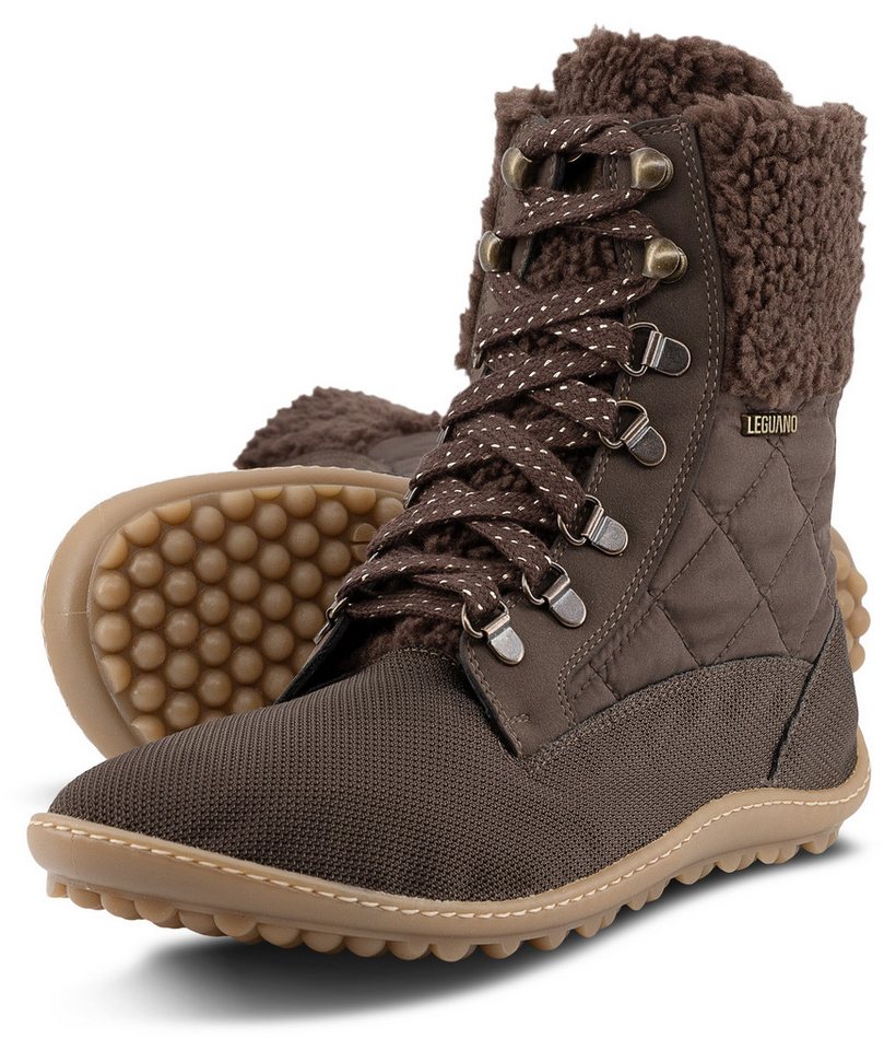 Leguano NICEBARE Barfußschuh, Schnürschuh, Winterboots mit Fellimitat am Schaftrand – Bild 4 von 5