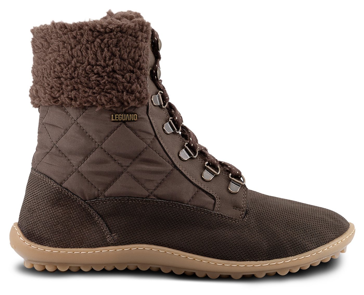 Leguano NICEBARE Barfußschuh, Schnürschuh, Winterboots mit Fellimitat am Schaftrand – Bild 5 von 5