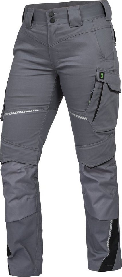Leibwächter Arbeitshose Damen Flex-line Arbeitshose mit Reflektoren und femininer Passform (Ergonomische Passform mit Reflektoren, Funktionshose für Handwerk, L – Bild 2 von 5