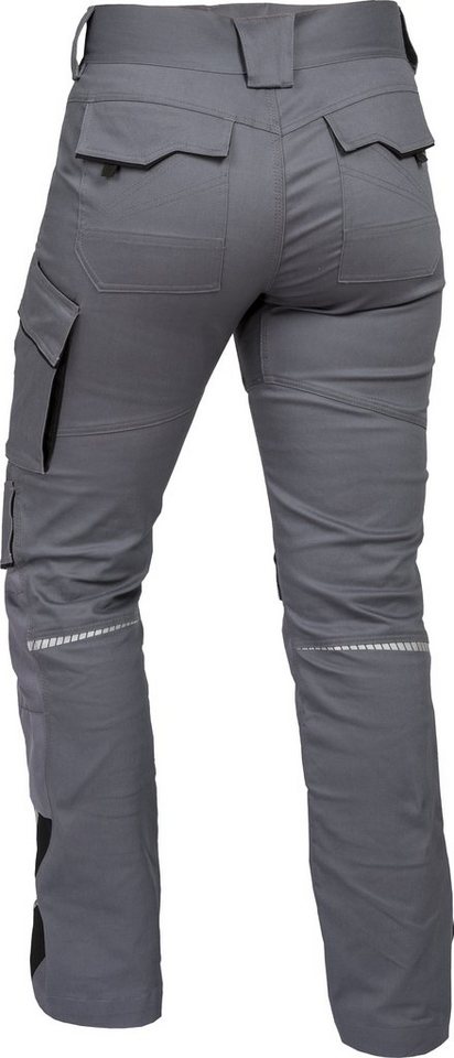 Leibwächter Arbeitshose Damen Flex-line Arbeitshose mit Reflektoren und femininer Passform (Ergonomische Passform mit Reflektoren, Funktionshose für Handwerk, L – Bild 3 von 5
