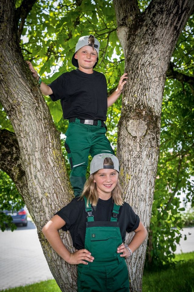 Leibwächter Arbeitslatzhose Flex-Line Kinder Latzhose Workwear atmungsaktiv Stretchstoff bequemes Stretchmaterial mit Spandex – Bild 4 von 4