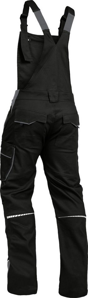 Leibwächter Arbeitslatzhose Herren Flex-Line Latzhose (Arbeitshose mit Keil im Schritt) mit Reflektoren – Bild 2 von 5
