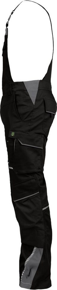 Leibwächter Arbeitslatzhose Herren Flex-Line Latzhose (Arbeitshose mit Keil im Schritt) mit Reflektoren – Bild 3 von 5