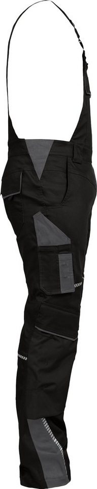 Leibwächter Arbeitslatzhose Herren Flex-Line Latzhose (Arbeitshose mit Keil im Schritt) mit Reflektoren – Bild 4 von 5