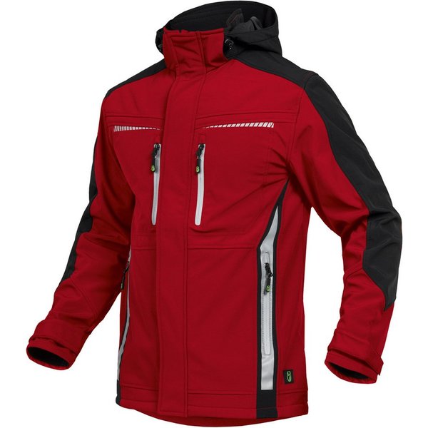 Leibwächter Softshelljacke Flex-Line Herren Übergangsjacke mit Kapuze (atmungsaktive Regenjacke, wasserdichte Softshell Arbeitsjacke) robustes 3-Lagenlaminat-So