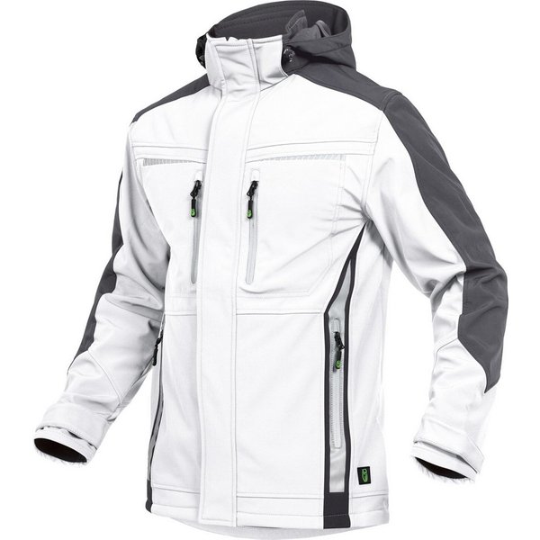 Leibwächter Softshelljacke Flex-Line Herren Übergangsjacke mit Kapuze (atmungsaktive Regenjacke, wasserdichte Softshell Arbeitsjacke) robustes 3-Lagenlaminat-So