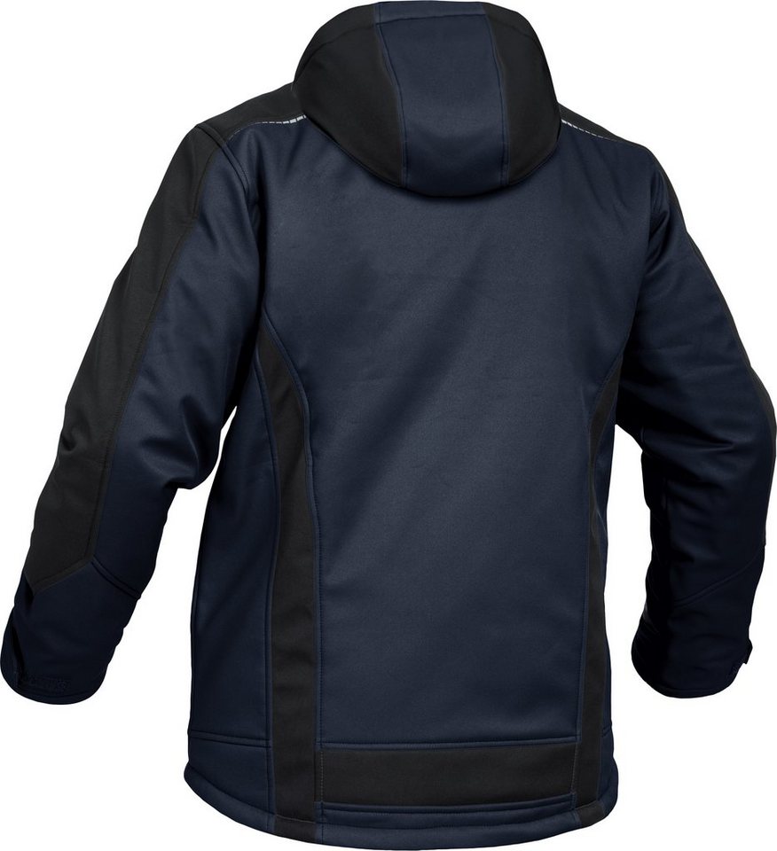 Leibwächter Winterjacke Flex-Line Herren Winter Softshelljacke mit Rückenisolierung (Winterjacke mit Reflektoren, Softshelljacke mit abnehmbarer Kapuze) atmungs – Bild 3 von 5
