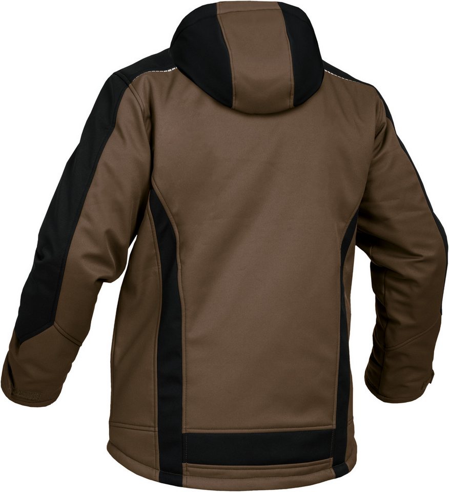 Leibwächter Winterjacke Flex-Line Herren Winter Softshelljacke mit Rückenisolierung (Winterjacke mit Reflektoren, Softshelljacke mit abnehmbarer Kapuze) atmungs – Bild 3 von 5