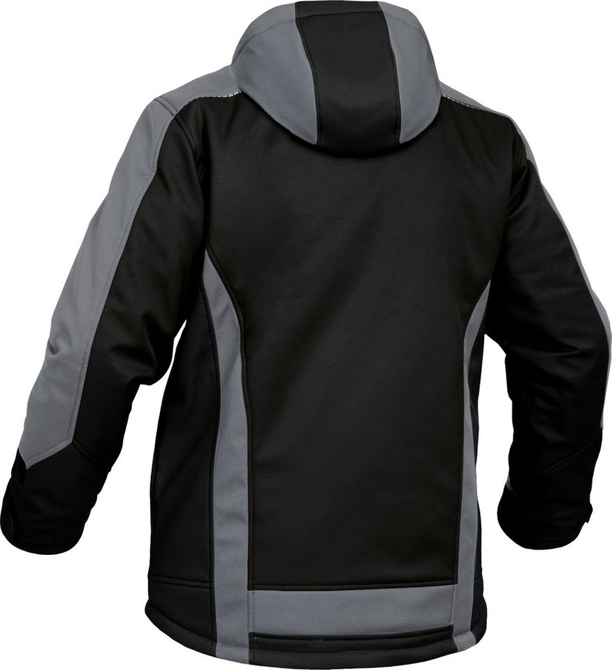 Leibwächter Winterjacke Flex-Line Herren Winter Softshelljacke mit Rückenisolierung (Winterjacke mit Reflektoren, Softshelljacke mit abnehmbarer Kapuze) atmungs – Bild 3 von 5