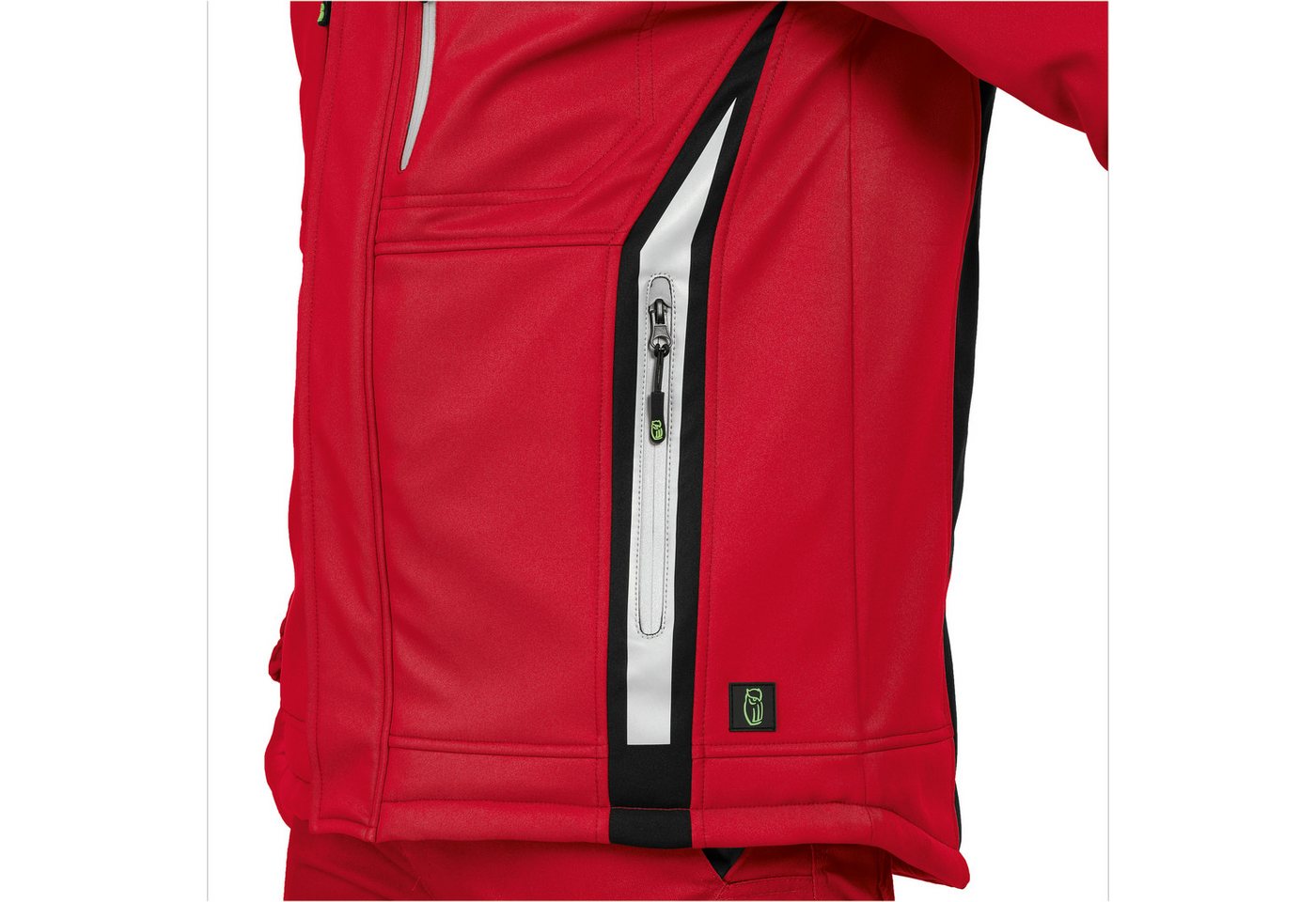 Leibwächter Winterjacke Flex-Line Herren Winter Softshelljacke mit Rückenisolierung (Winterjacke mit Reflektoren, Softshelljacke mit abnehmbarer Kapuze) atmungs – Bild 4 von 5