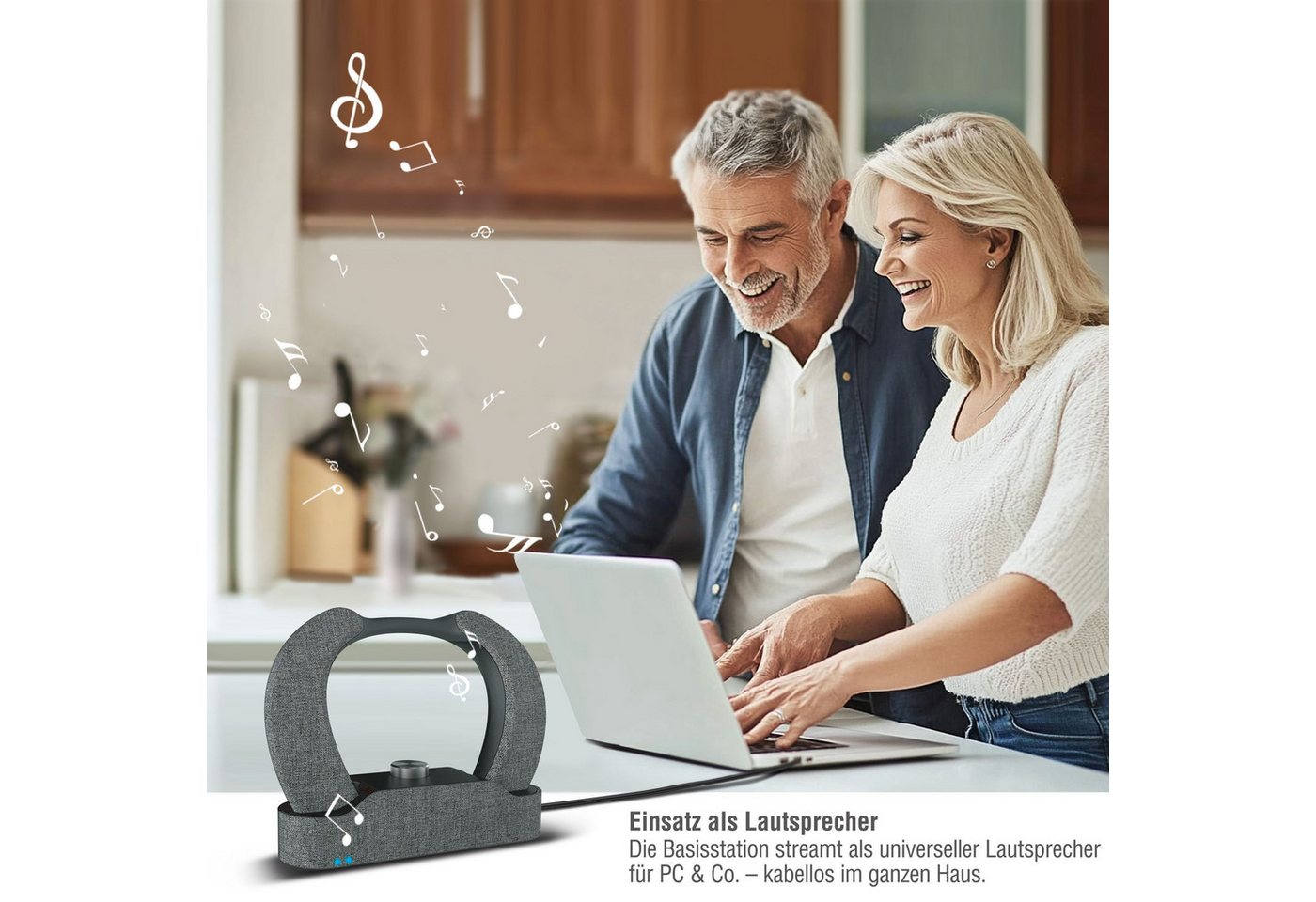 Leicke Edgar Duo Sprachverstärker Edition 2 mit Bluetooth Nackenhörer Wireless Lautsprecher – Bild 2 von 5
