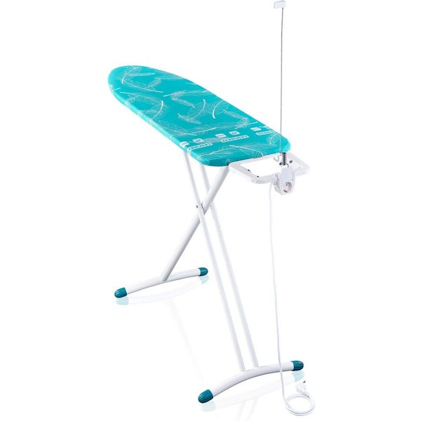 Leifheit Bügelbrett Bügeltisch Air Board M Solid Plus, Bügelfläche 38.0x120.0 cm, Zwei-Seiten-Bügeleffekt, Bügelfläche 120 x 38 cm, höhenverstellbar