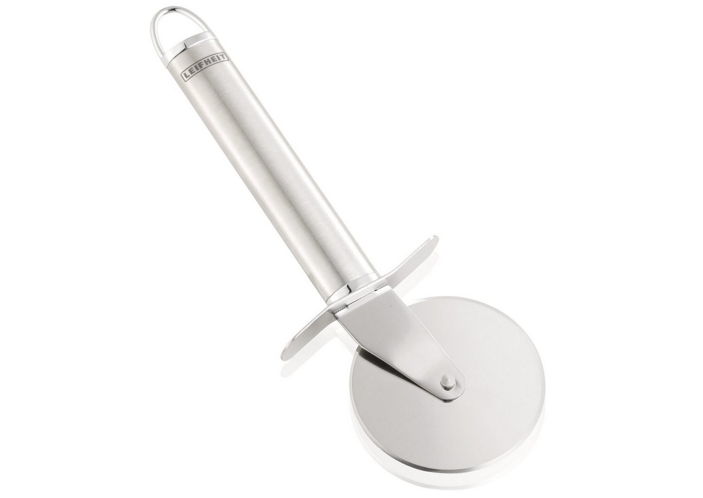 Leifheit Pizzaschneider Pizzaschneider Edelstahl, Edelstahl, Fingerschutz, ovale Griffform, Aufhängeöse – Bild 3 von 3