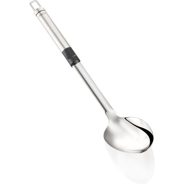 Leifheit Servierlöffel Gemüselöffel Edelstahl, Edelstahl und Kunststoff, ovale Griffform, Aufhängeöse, hochwertig