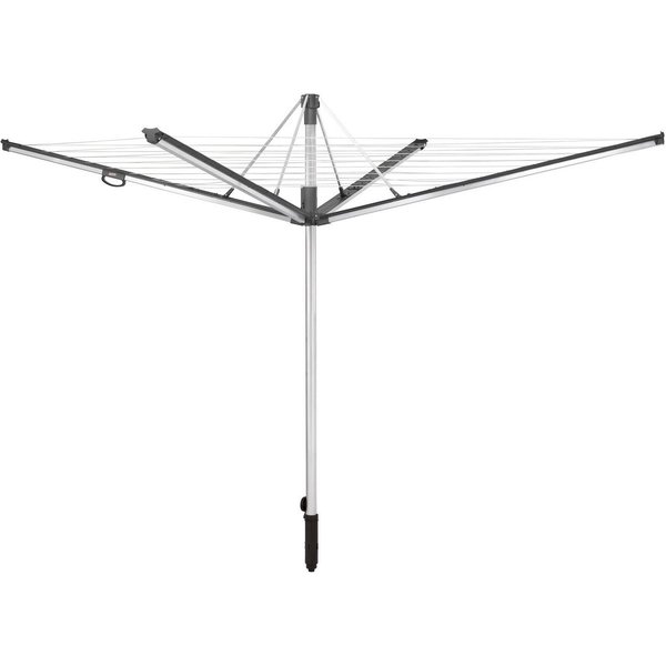 Leifheit Wäschespinne Wäschespinne Linomatic 500 Plus (anthrazit), 50m Leinenlänge, Leinenautomatik, Höhenverstellung, Nachspanntechnik