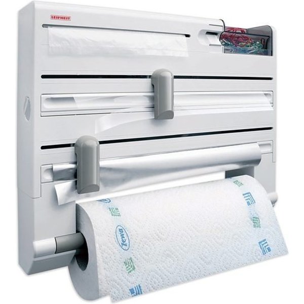 Leifheit Wandrollenhalter Parat Plus, inkl. Tesafilm-Spender u. Kleinteile-Box