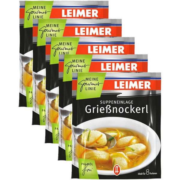 Leimer Fertiggericht, Leimer Grießnockerl Suppeneinlage für 8 Portionen 100g 5er Pack