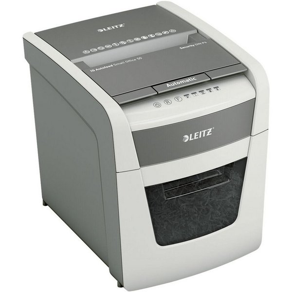 LEITZ Aktenvernichter Small Office 50, Partikelschnitt 4x28 mm, bis 50 Blatt, 20 Liter