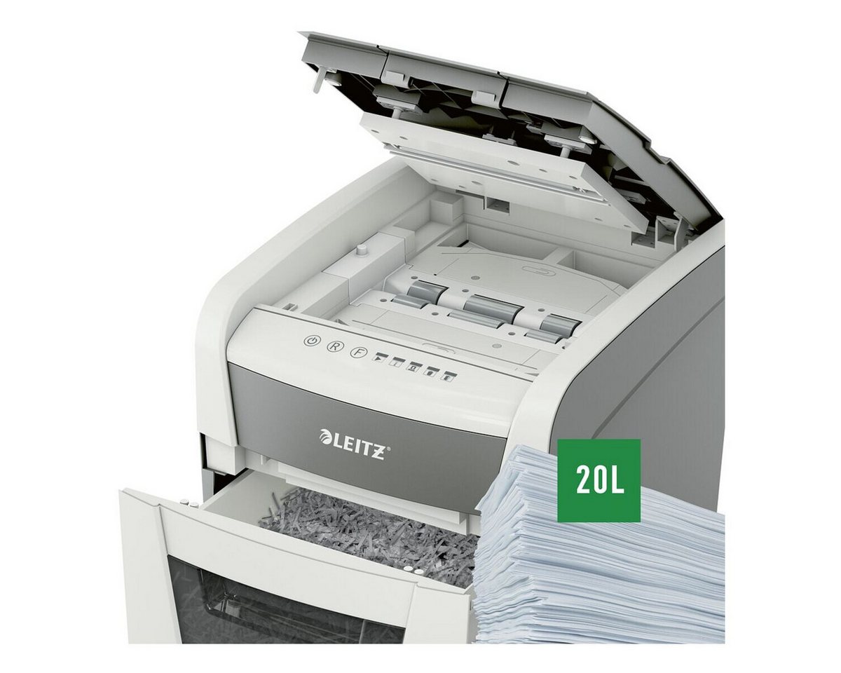 LEITZ Aktenvernichter Small Office 50, Partikelschnitt 4x28 mm, bis 50 Blatt, 20 Liter – Bild 3 von 5