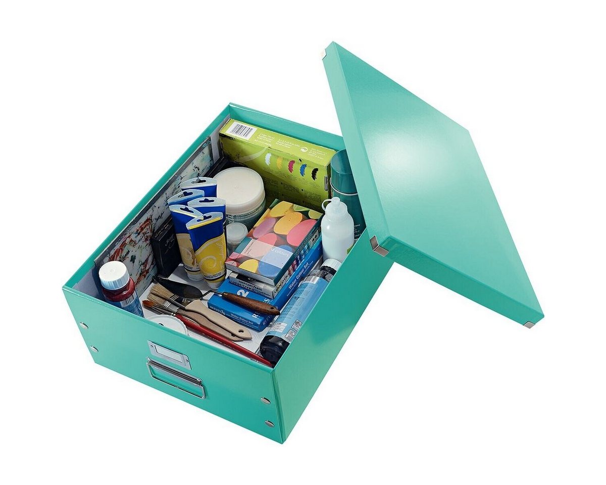 LEITZ Aufbewahrungsbox Click & Store, mit Metall-Etikettenhalter – Bild 2 von 3