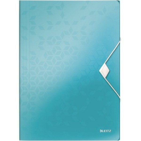 LEITZ Fächermappe Eckspannermappe WOW 45990051 DIN A Polypropylen eisblau