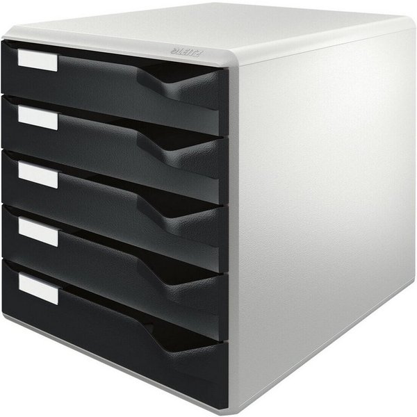 LEITZ Schubladenbox Post-Set, mit 5 Schubladen, halboffen