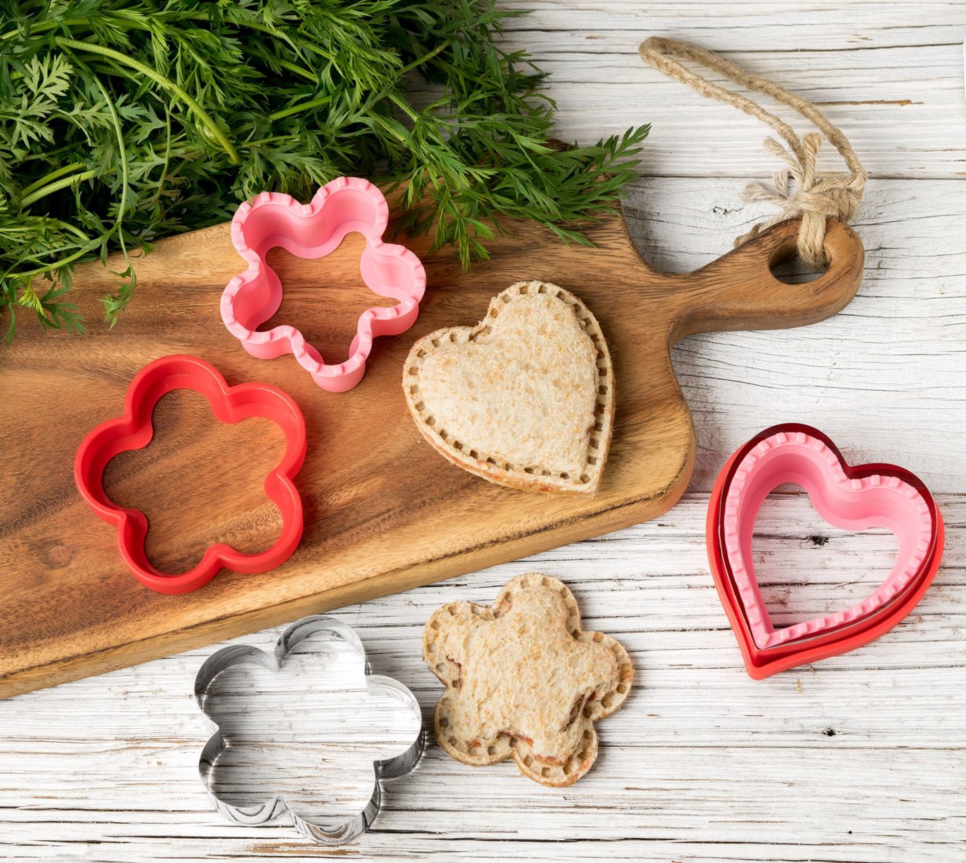 LEKKABOX Ausstechform 2er Set Brot Ausstecher mit Versiegelung für gefüllte Sandwiches, Hervorragend zum Ausstechen von Brot und Plätzchen – Bild 3 von 5