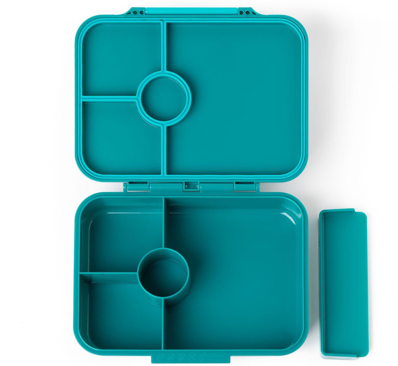 LEKKABOX Lunchbox Bentobox Brotdose, 4 Fächer - Kinder Vesperdose Brotbüchse Brotbox, Für feuchte Lebensmittel auslaufsicher, inkl. extra Trenner – Bild 2 von 5