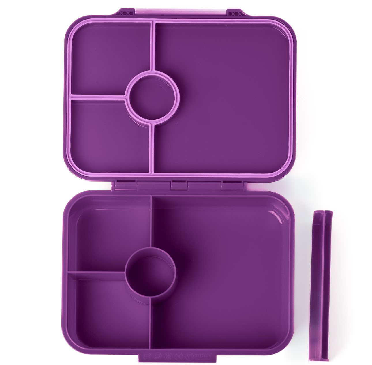 LEKKABOX Lunchbox Bentobox Brotdose, 4 Fächer - Kinder Vesperdose Brotbüchse Brotbox, Für feuchte Lebensmittel auslaufsicher, inkl. extra Trenner – Bild 2 von 5