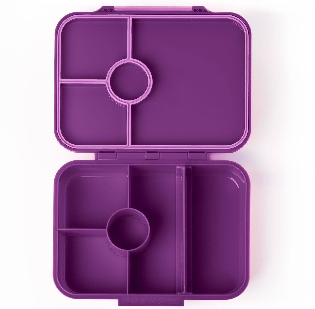 LEKKABOX Lunchbox Bentobox Brotdose, 4 Fächer - Kinder Vesperdose Brotbüchse Brotbox, Für feuchte Lebensmittel auslaufsicher, inkl. extra Trenner – Bild 3 von 5