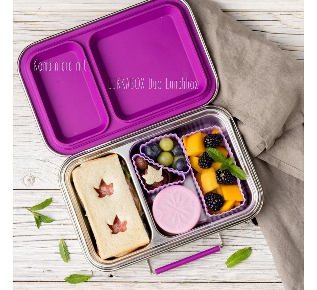 LEKKABOX Lunchbox Dipper, 2er Set - Mini Kleine Edelstahl Soßen Dressing Behälter, Auslaufsicher, sogar bei flüssigen Dressings – Bild 5 von 5